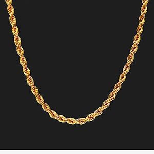 20" ROPE CHAIN SOLID 18K GOLD NO FILL NO PLATED- ONLY GOLD
